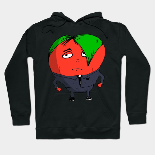 Emo Tomato from The Nightshades Goth Vegetable Family Hoodie by JonnyVsTees